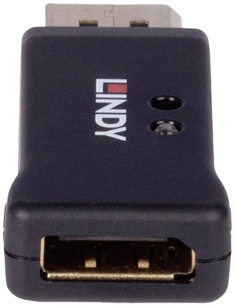 Produktbild: LINDY 32118 DisplayPort EDID Emulator [1x DisplayPort Stecker - 1x DisplayPort Buchse] Schwarz 4K UHD