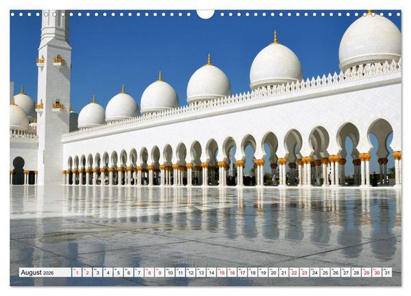 Produktbild: Die EMIRATES zwischen Dubai und Abu Dhabi (Wandkalender 2026 DIN A3 quer), CALVENDO Monatskalender