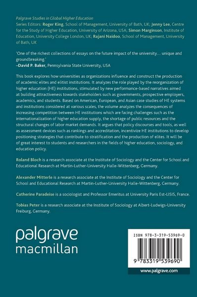 Produktbild: Universities and the Production of Elites