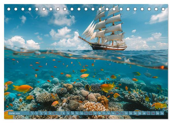 Produktbild: Sailing Through Seasons (Desk Calendar 2026 DIN A5 landscape), CALVENDO 12 Month DeskCalendar
