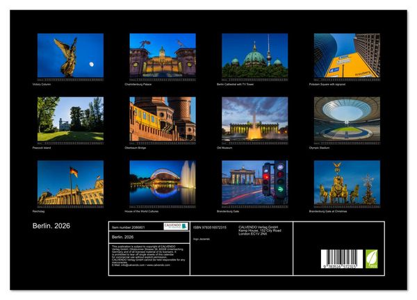 Produktbild: Berlin. 2026 (Wall Calendar 2026 DIN A3 landscape), CALVENDO 12 Month Wall Calendar