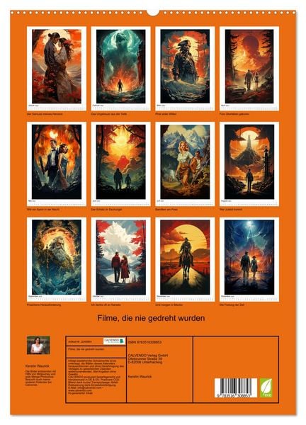 Produktbild: Filme, die nie gedreht wurden (hochwertiger Premium Wandkalender 2026 DIN A2 hoch), Kunstdruck in Hochglanz