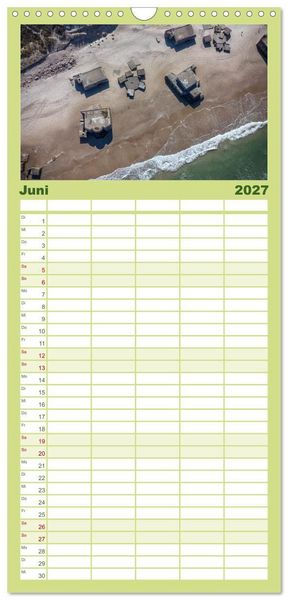 Produktbild: Familienplaner 2027 - D&auml;nemark - Mit dem Wohnmobil durch J&uuml;tland mit 5 Spalten (Wandkalender, 21 x 45 cm) CALVENDO