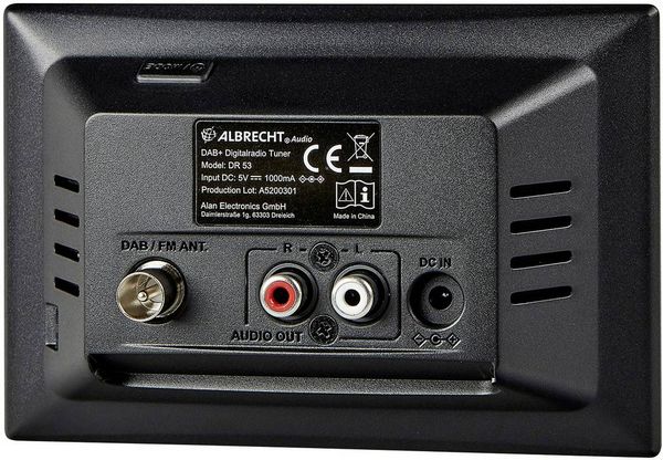 Produktbild: Albrecht DR 53 DAB+/UKW/Bluetooth Tischradio DAB, DAB+, UKW Inkl. Fernbedienung, Spotify Schwarz