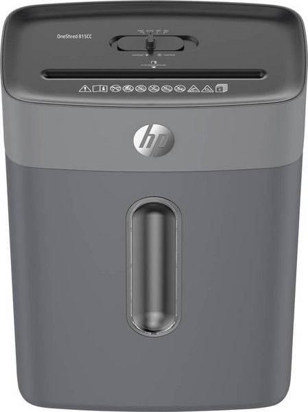 Produktbild: HP OneShred 815CC Aktenvernichter 8 Blatt Partikelschnitt P-4 15 l Vernichtet auch B&uuml;roklammern, Heftklammern, Kreditkarte