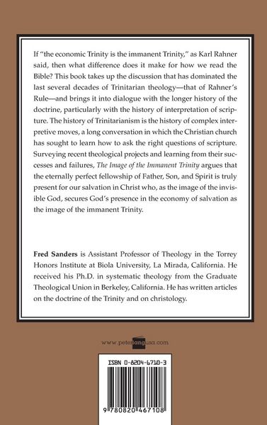 Produktbild: The Image of the Immanent Trinity