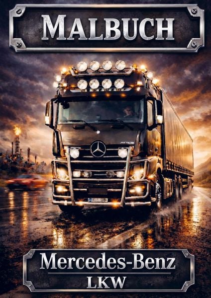Malbuch, Mercedes Benz LKW, Taschenbuch von H. Mourits, Brave New Books, 9789465387192