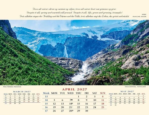 Produktbild: Panorama Norwegen 2027 Tischkalender