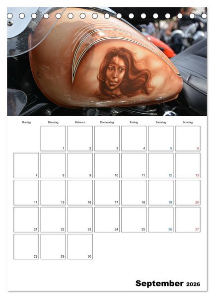 Produktbild: Harley Davidson Familienplaner (Tischkalender 2026 DIN A5 hoch), CALVENDO Monatskalender