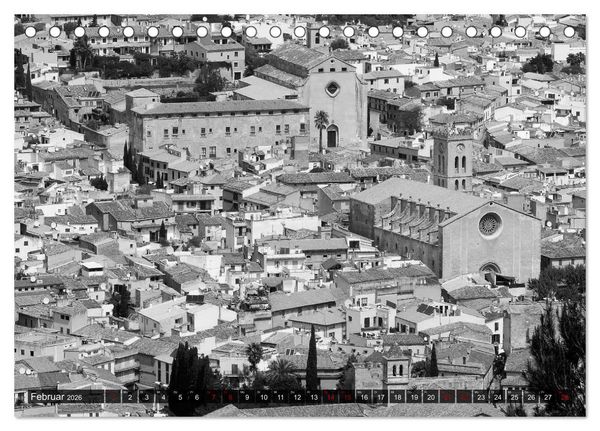 Produktbild: Mallorca monochrom (Tischkalender 2026 DIN A5 quer), CALVENDO Monatskalender