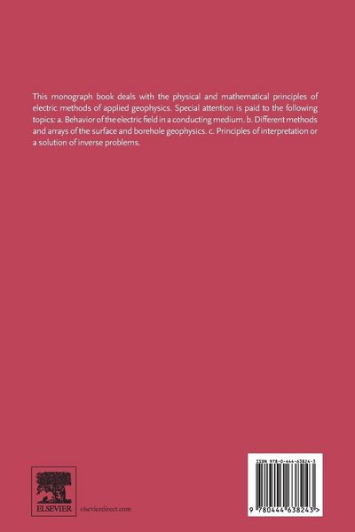 Produktbild: Principles of Electric Methods in Surface and Borehole Geophysics