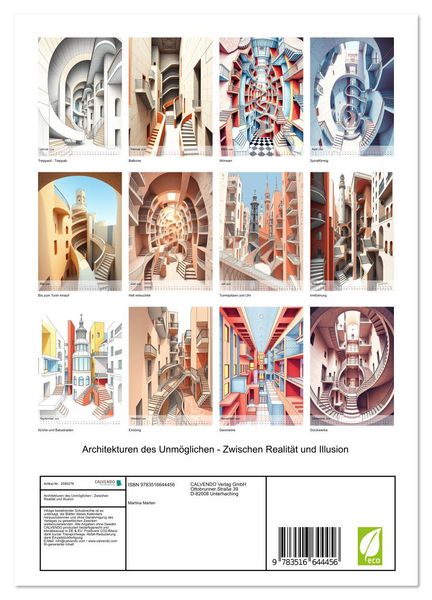 Produktbild: Architekturen des Unm&ouml;glichen - Zwischen Realit&auml;t und Illusion (Wandkalender 2026 DIN A4 hoch), CALVENDO Monatskalender