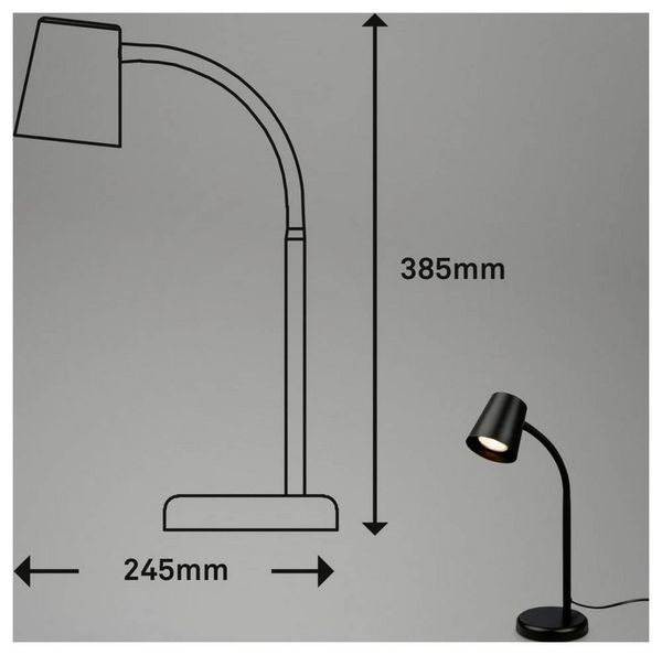 Produktbild: Briloner SKRIVA 7476015 Tischlampe GU10 9W Schwarz