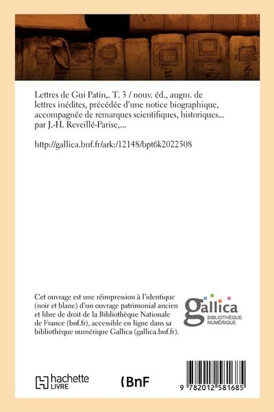 Produktbild: Lettres de Gui Patin,. T. 3 (&Eacute;d.1846)