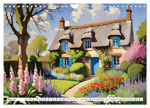 Produktbild: Englische Cottages (Wandkalender 2026 DIN A4 quer), CALVENDO Monatskalender