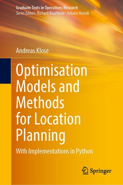 Produktbild: Optimisation Models and Methods for Location Planning