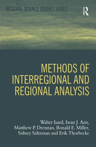 Produktbild: Methods of Interregional and Regional Analysis