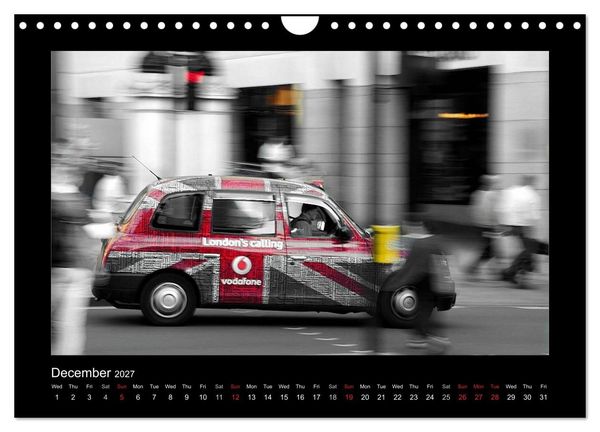 Produktbild: Taxis in London / UK-Version (Wall Calendar 2027 DIN A4 landscape), CALVENDO 12 Month Wall Calendar