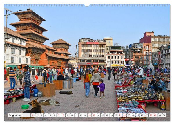 Produktbild: Das Kathmandutal (hochwertiger Premium Wandkalender 2027 DIN A2 quer), Kunstdruck in Hochglanz