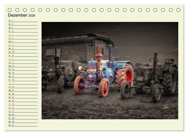 Produktbild: Traktoren - Oldtimer (Tischkalender 2026 DIN A5 quer), CALVENDO Monatskalender