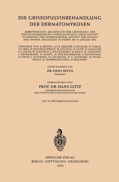 Produktbild: Die Griseofulvinbehandlung der Dermatomykosen