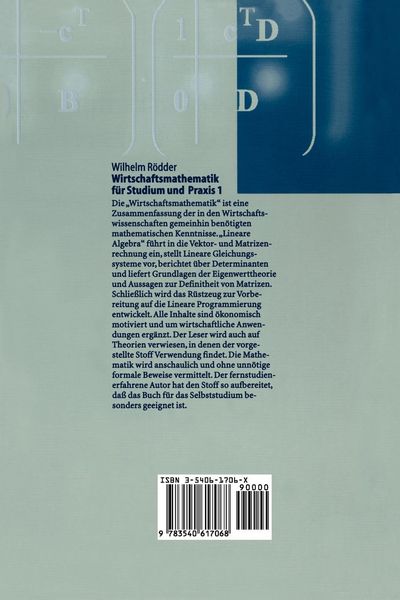 Produktbild: Wirtschaftsmathematik f&uuml;r Studium und Praxis 1