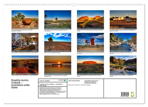 Produktbild: Roadtrip durchs Outback &ndash; Australiens wilde Seele (Wandkalender 2027 DIN A2 quer), CALVENDO Monatskalender
