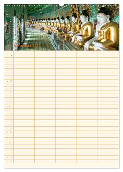 Produktbild: EXOTISCHES S&Uuml;DOSTASIEN - Familienplaner 2026 (Wandkalender 2026 DIN A2 hoch), CALVENDO Monatskalender