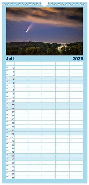 Produktbild: Familienplaner 2026 - Welt unter Sternen mit 5 Spalten (Wandkalender, 21 x 45 cm) CALVENDO