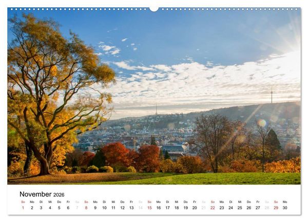 Produktbild: stadtansichten stuttgart (hochwertiger Premium Wandkalender 2026 DIN A2 quer), Kunstdruck in Hochglanz