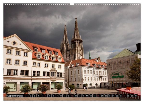 Produktbild: Regensburg - Bayern (hochwertiger Premium Wandkalender 2026 DIN A2 quer), Kunstdruck in Hochglanz