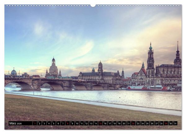 Produktbild: Dresden Die Perle an der Elbe (Wandkalender 2026 DIN A2 quer), CALVENDO Monatskalender