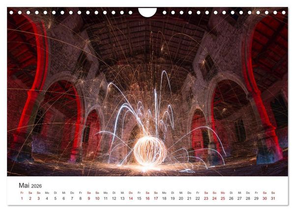 Produktbild: Lightpainting - Malen mit Licht und Zeit (Wandkalender 2026 DIN A4 quer), CALVENDO Monatskalender