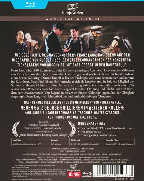 Produktbild: Aus einem deutschen Leben - filmjuwelen