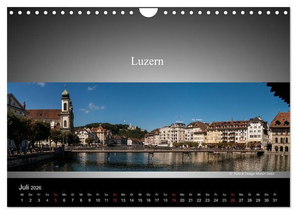 Produktbild: Panorama Schweiz (Wandkalender 2026 DIN A4 quer), CALVENDO Monatskalender