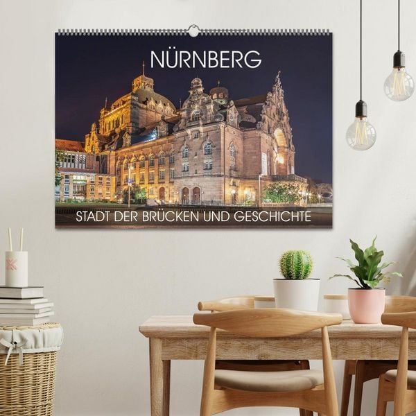 Produktbild: N&uuml;rnberg - Stadt der Br&uuml;cken und Geschichte (Wandkalender 2026 DIN A2 quer), CALVENDO Monatskalender