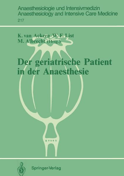 Produktbild: Der geriatrische Patient in der Anaesthesie