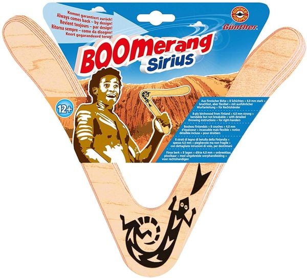 Boomerang Sirius aus Holz 25cm