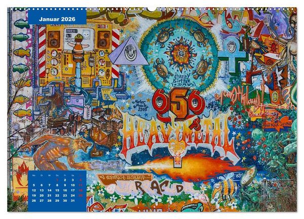 Produktbild: Graffiti (Wandkalender 2026 DIN A2 quer), CALVENDO Monatskalender