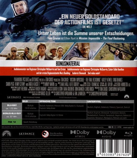 Produktbild: Mission: Impossible - The Final Reckoning (+ Bonus- Blu-ray)