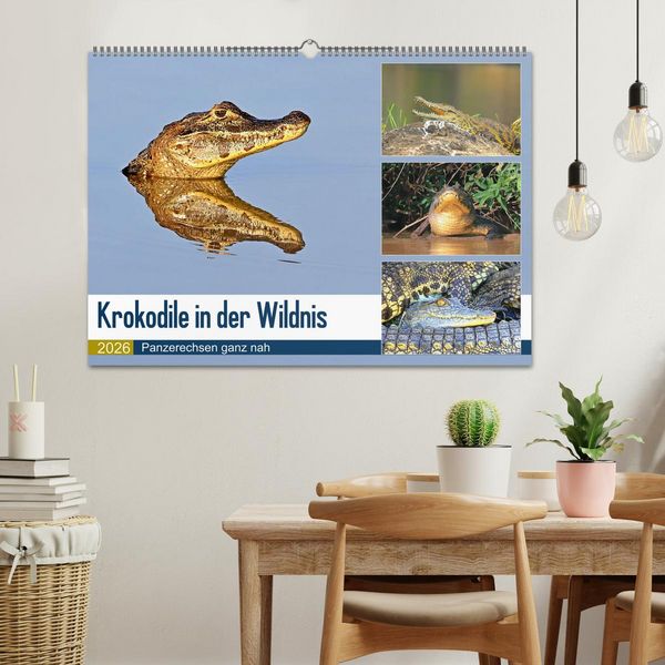 Produktbild: Krokodile in der Wildnis (Wandkalender 2026 DIN A2 quer), CALVENDO Monatskalender