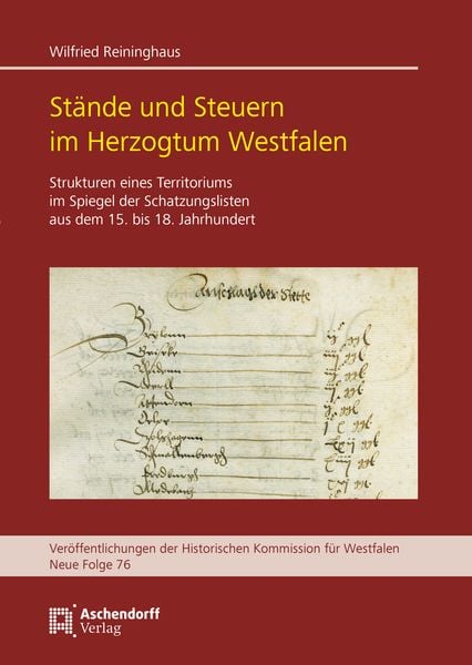 Produktbild: St&auml;nde und Steuern im Herzogtum Westfalen