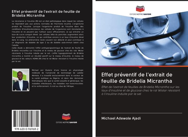 Produktbild: Effet pr&eacute;ventif de l'extrait de feuille de Bridelia Micrantha