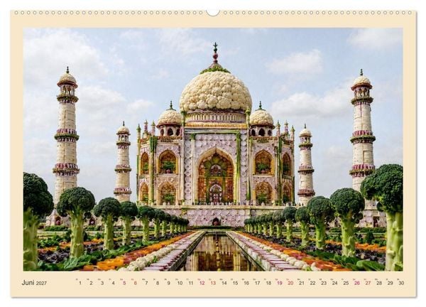 Produktbild: Historische Reiseziele f&uuml;r Vegetarier (hochwertiger Premium Wandkalender 2027 DIN A2 quer), Kunstdruck in Hochglanz