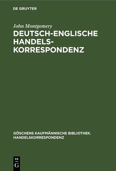 Produktbild: Deutsch-Englische Handelskorrespondenz