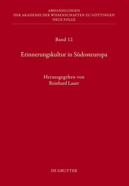 Produktbild: Erinnerungskultur in S&uuml;dosteuropa