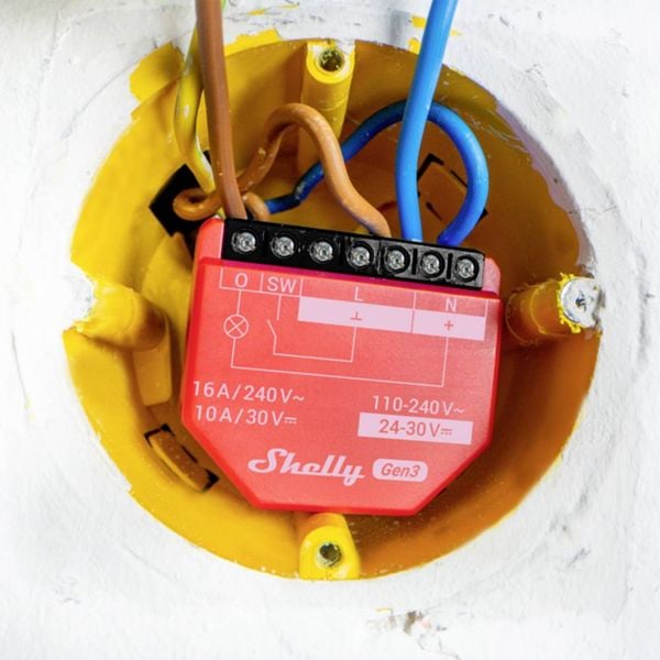 Produktbild: Shelly 1PM Gen3 Schalt-Messaktor Bluetooth, Wi-Fi