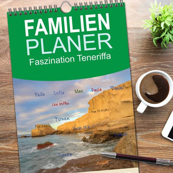 Produktbild: Familienplaner 2026 - Faszination Teneriffa mit 5 Spalten (Wandkalender, 21 x 45 cm) CALVENDO