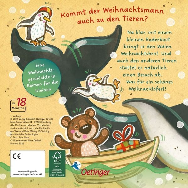 Produktbild: Es weihnachtet sehr bei Hase, Wal und B&auml;r!