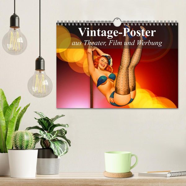 Produktbild: Vintage-Poster aus Theater, Film und Werbung (Wandkalender 2026 DIN A4 quer), CALVENDO Monatskalender